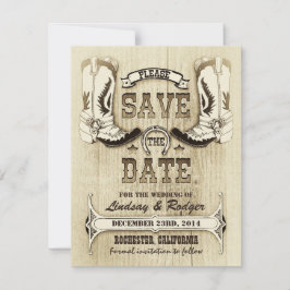 Cowboy Shoes western Country Save the Date