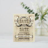 Cowboy Shoes western Country Save the Date (Staand voorkant)