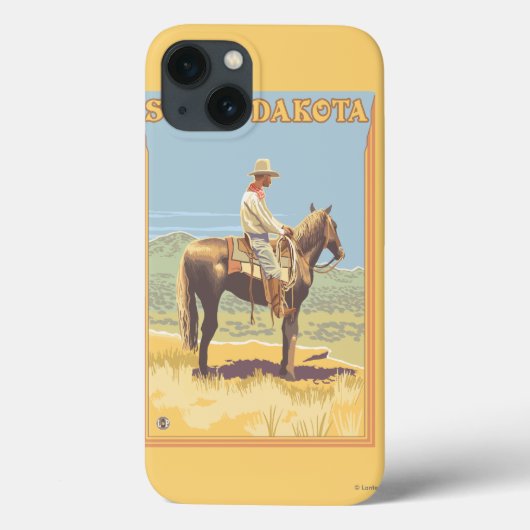Cowboy (Side View) South Dakota Case-Mate iPhone Case (Achterkant)