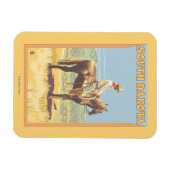 Cowboy (Side View) South Dakota Magneet (Horizontaal)