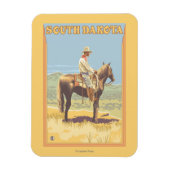 Cowboy (Side View) South Dakota Magneet (Verticaal)