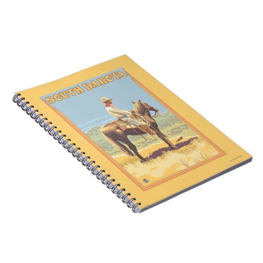 Cowboy (Side View) South Dakota Notitieboek (Rechterzijde)