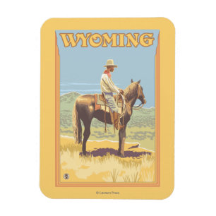 Cowboy (Side View) Wyoming Magneet