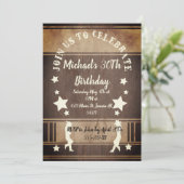 Cowboy silhouet verjaardagskaart uitnodigen kaart (Staand voorkant)