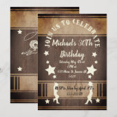 Cowboy silhouet verjaardagskaart uitnodigen kaart (Voorkant / Achterkant)