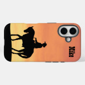 Cowboy Silhouette bij zonsondergang Case-Mate iPhone Case (Achterkant (horizontaal))
