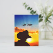 Cowboy Silhouette Briefkaart (Staand voorkant)