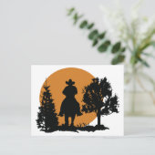 Cowboy Silhouette Briefkaart (Staand voorkant)