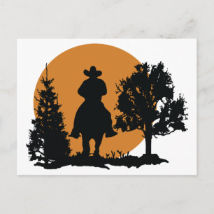 Cowboy Silhouette Briefkaart