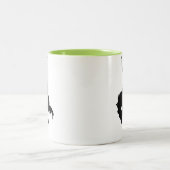 Cowboy Silhouette; Gloeiend Tweekleurige Koffiemok (Center)