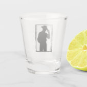 Cowboy Silhouette Shot Glass Shot Glas (Achterkant)