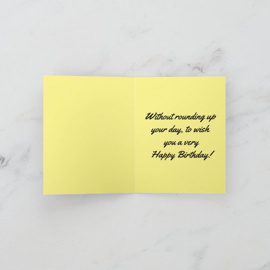 Cowboy Silhouette Verjaardag Wenskaart Kaart (Binnen)