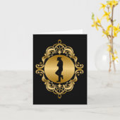 Cowboy Silhouette Wenskaart Kaart (Gele Bloem)