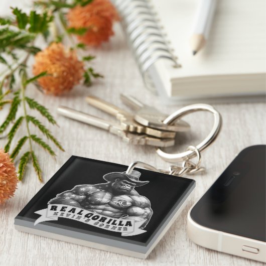 Cowboy Silverback Kevin's Corner REAL GORILLA Sleutelhanger (Voorkant Rechts)