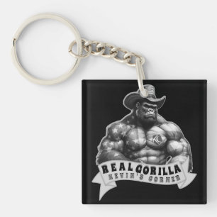 Cowboy Silverback Kevin's Corner REAL GORILLA Sleutelhanger