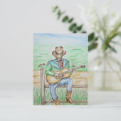 Cowboy Singer Briefkaart (Staand voorkant)