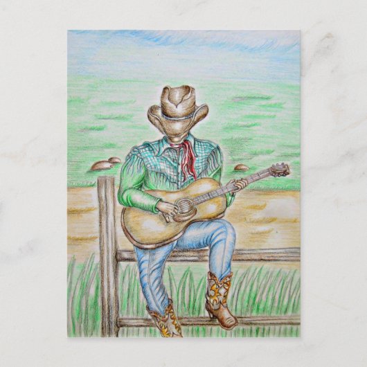 Cowboy Singer Briefkaart (Voorkant)