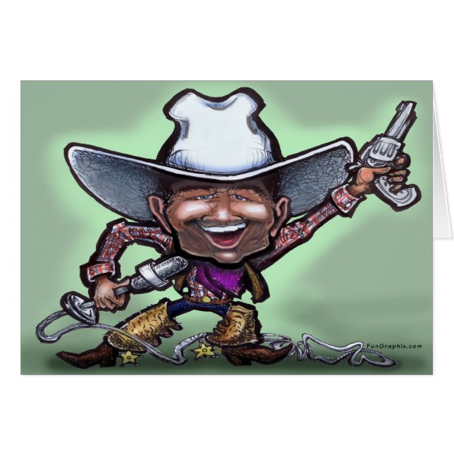 Cowboy Singer Card (Voorkant Horizontaal)