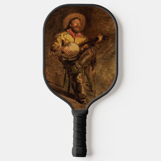Cowboy Singing door Thomas Eakins Pickleball Paddle (Achterkant)