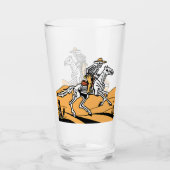 Cowboy Skeleton Western Skelet Glas (Voorkant)