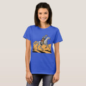Cowboy Skeleton Western Skelet Korte Mouw T-shirt (Voorkant volledig)