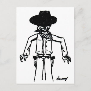 Cowboy Sketch Briefkaart