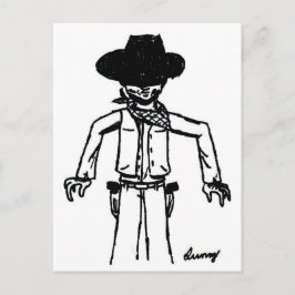 Cowboy Sketch Briefkaart