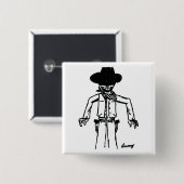 Cowboy Sketch Button (Voorkant /achterkant)