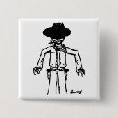 Cowboy Sketch Button (Voorkant)