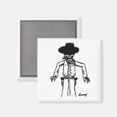Cowboy Sketch Magnet (Voorkant / Achterkant)