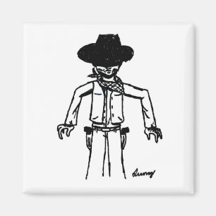 Cowboy Sketch Magnet