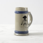Cowboy Sketch Stein Bierpul (Voorkant rechts)