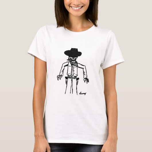 Cowboy Sketch Womens Spaghetti Tank (Voorkant)