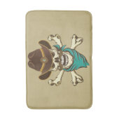 Cowboy Skull en Crossbones Badmat (Voorkant Verticaal)