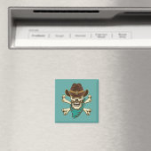 Cowboy Skull en Crossbones Magneet (Insitu (Vaatwasser))
