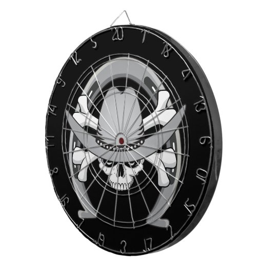 Cowboy Skull Hoefijzer Dartbord (Voorkant Rechts)