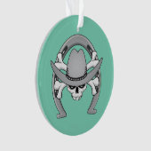 Cowboy Skull Hoefijzer Ornament (voorkant)