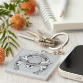 Cowboy Skull Hoefijzer Sleutelhanger (Voorkant Rechts)