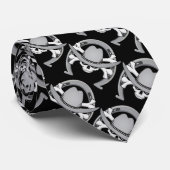 Cowboy Skull Hoefijzer Stropdas (Opgerold)