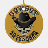 Cowboy Skull Keramisch Ornament (Voorkant)