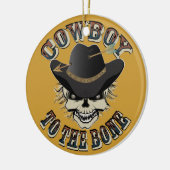 Cowboy Skull Keramisch Ornament (Links)