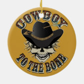 Cowboy Skull Keramisch Ornament (Achterkant)