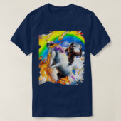 Cowboy Sloth on Rainbow Fire Unicor T-shirt (Design voorkant)