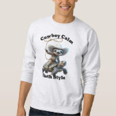 Cowboy Sloth Wrangler Sweatshirt Relaxed lifestyle (Voorkant)