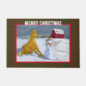 Cowboy sneeuwman & paard deurmat (Voorkant)