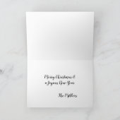 Cowboy Sneeuwman & Sint Bernard Kerstmis Feestdagen Kaart (Binnen)