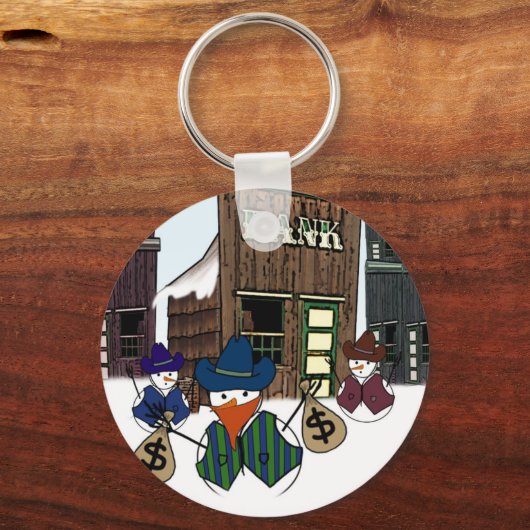 Cowboy Snowman Bandit Sleutelhanger (Voorkant)