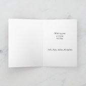 Cowboy Snowman en Horse Kerstmis Feestdagen Kaart (Binnen)