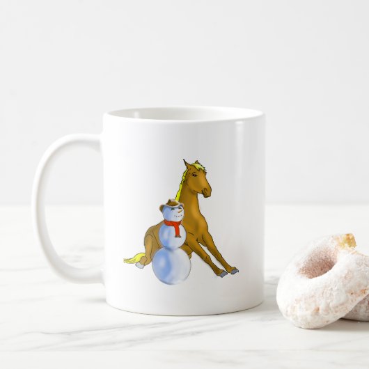 Cowboy Snowman en Mok voor paardenkerst (Met donut)
