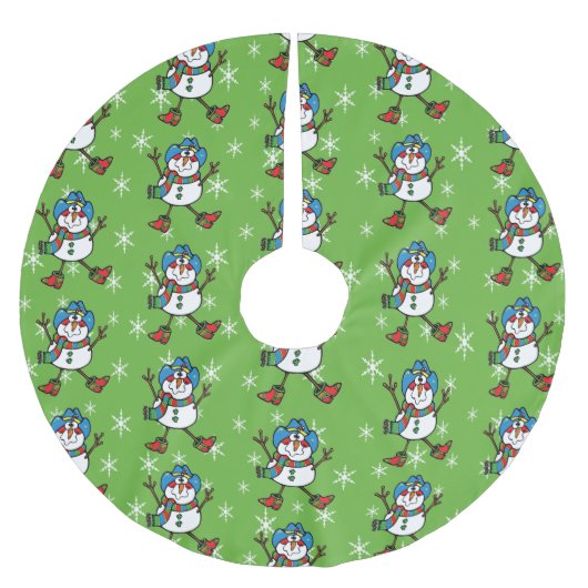 Cowboy Snowman Kerstboom Rok (Voorkant)